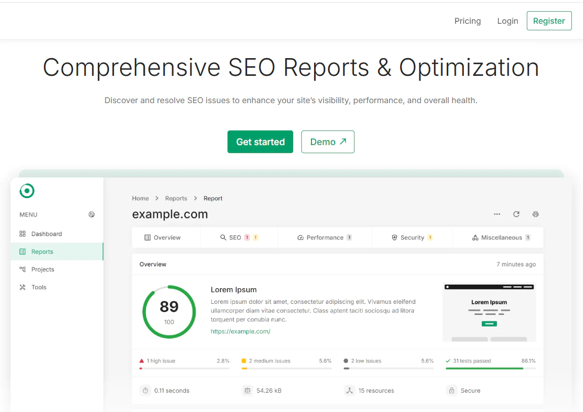 SaaS based SEO Business Platform